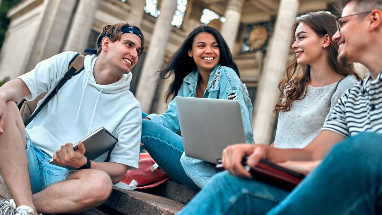 University students discussing MATLAB