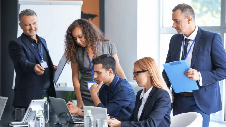 business team works on R&D budget